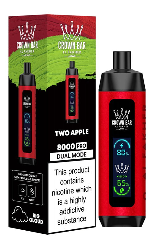 Al Fakher Crown Bar Pro 8000 (Two Apple) Al Fakher Crown Bar Pro 8000 (Two Apple)
