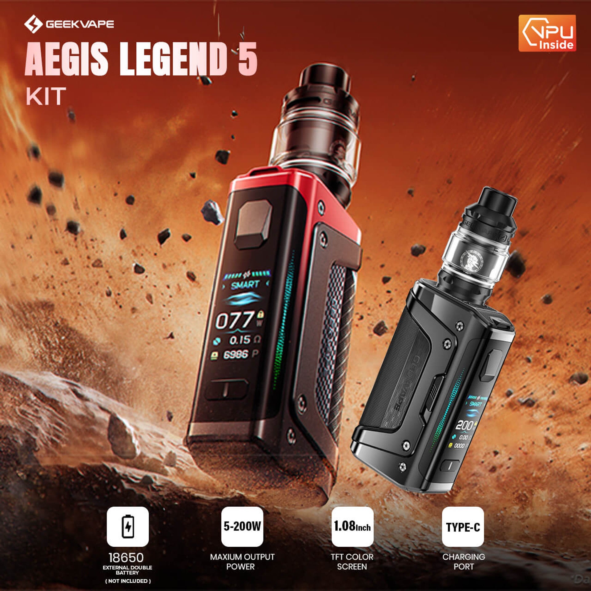 Geekvape Aegis Legend 5 Kit + Z-Fli 2 Tank Geekvape Aegis Legend 5 Kit + Z-Fli 2 Tank