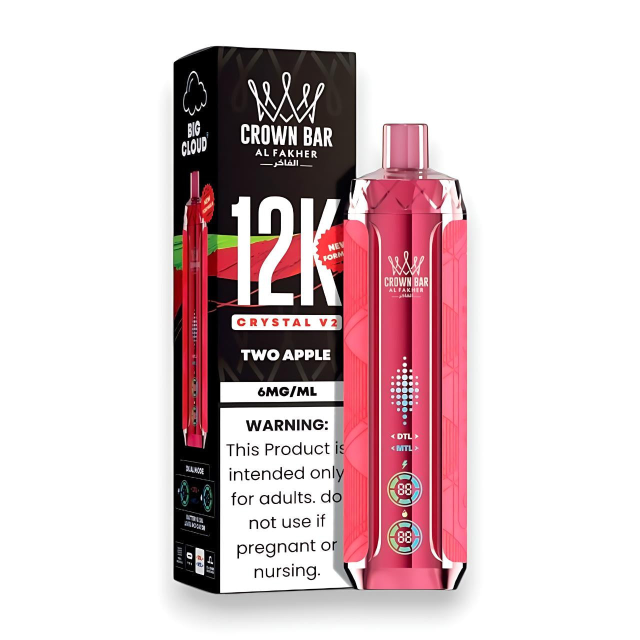 Al Fakher Crown Bar V2 12K (Two Apple)