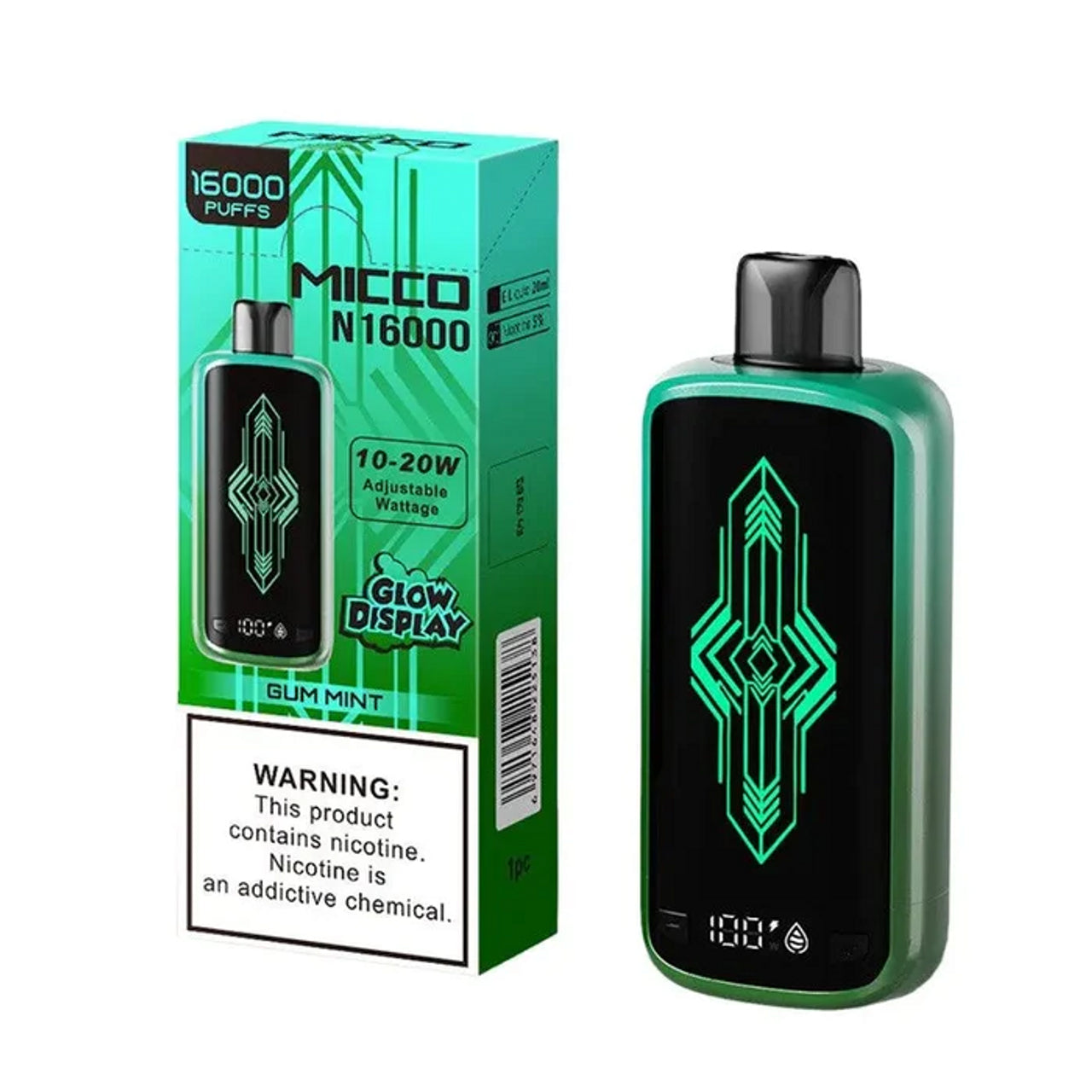 micco n16000 disposable vape MICCO NI16000 Disposable (Gum Mint)