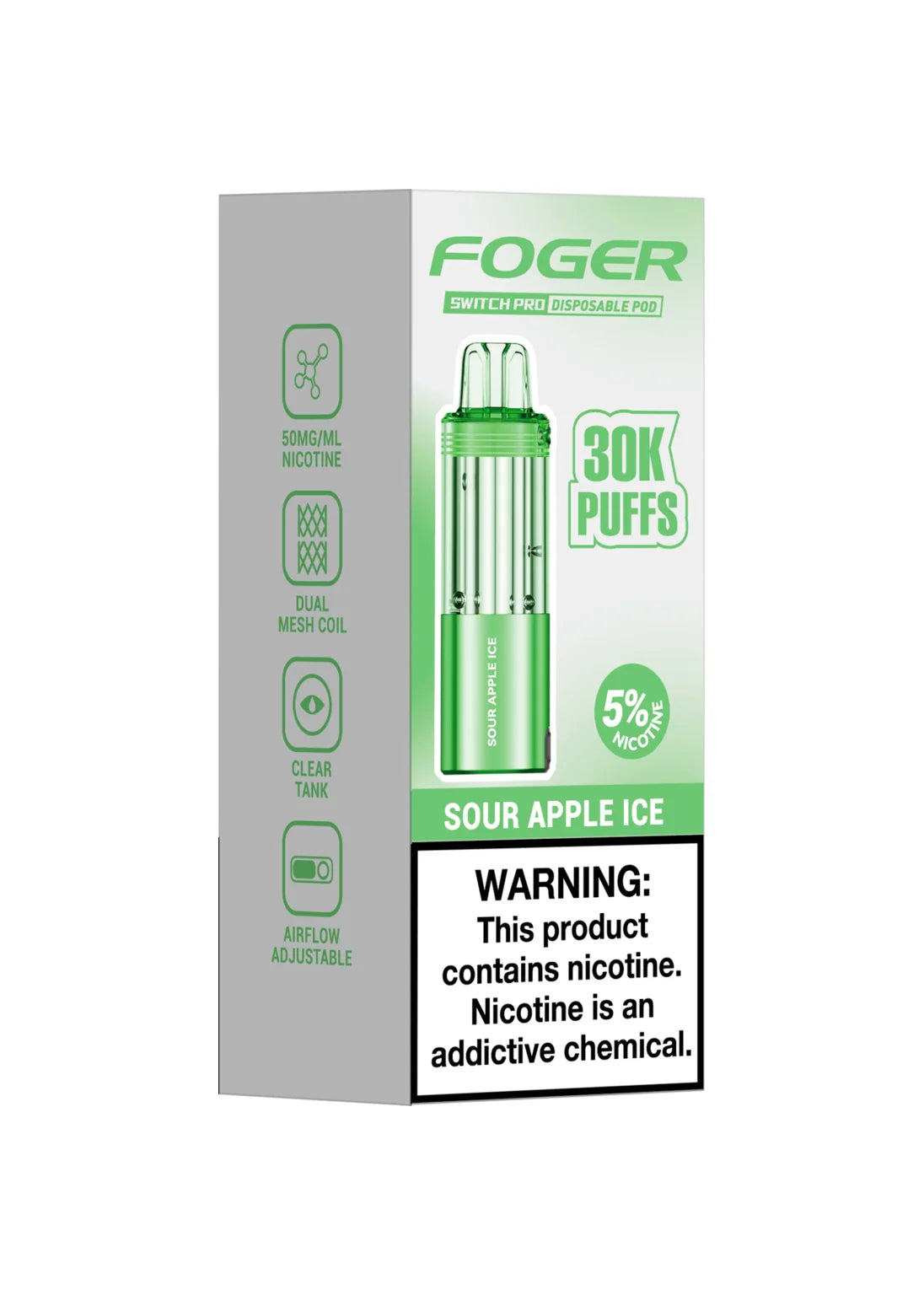 Foger 30K Switch Pro Pod Only (Sour Apple Ice)