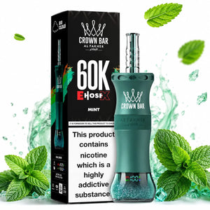 Al Fakher Crown Bar 60K E-Hose (Mint)