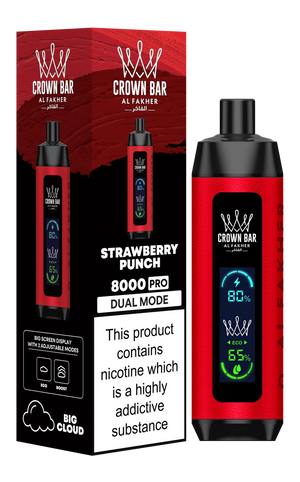 Al Fakher Crown Bar Pro 8000 (Strawberry Punch)