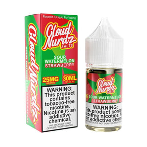 Cloud Nurdz Salts - Sour Watermelon Strawberry - 30mL