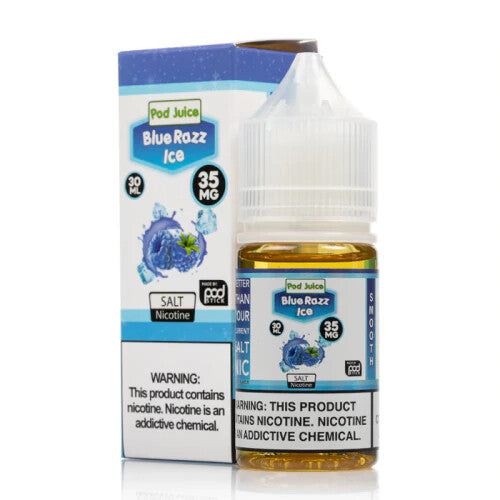 Pod Juice Salts - Blue Razz Ice - 30mL