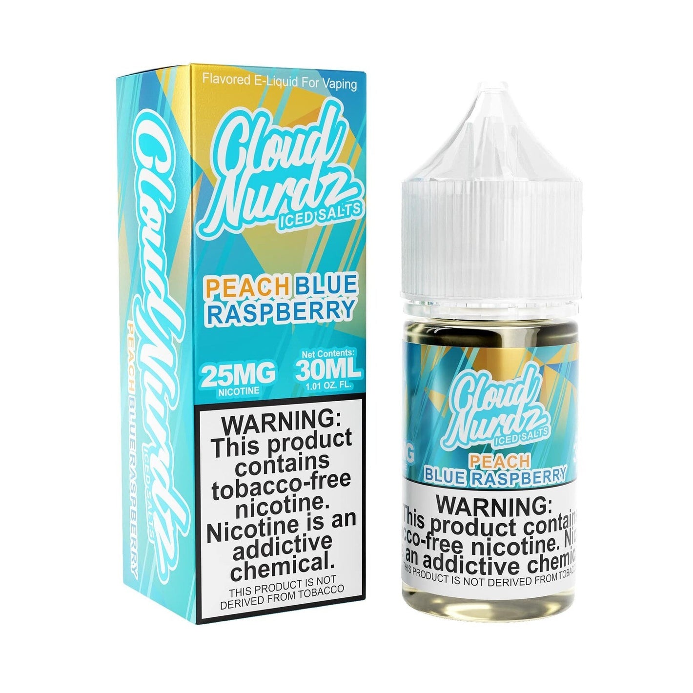 Cloud Nurdz Salts - Iced Peach Blue Raspberry - 30mL